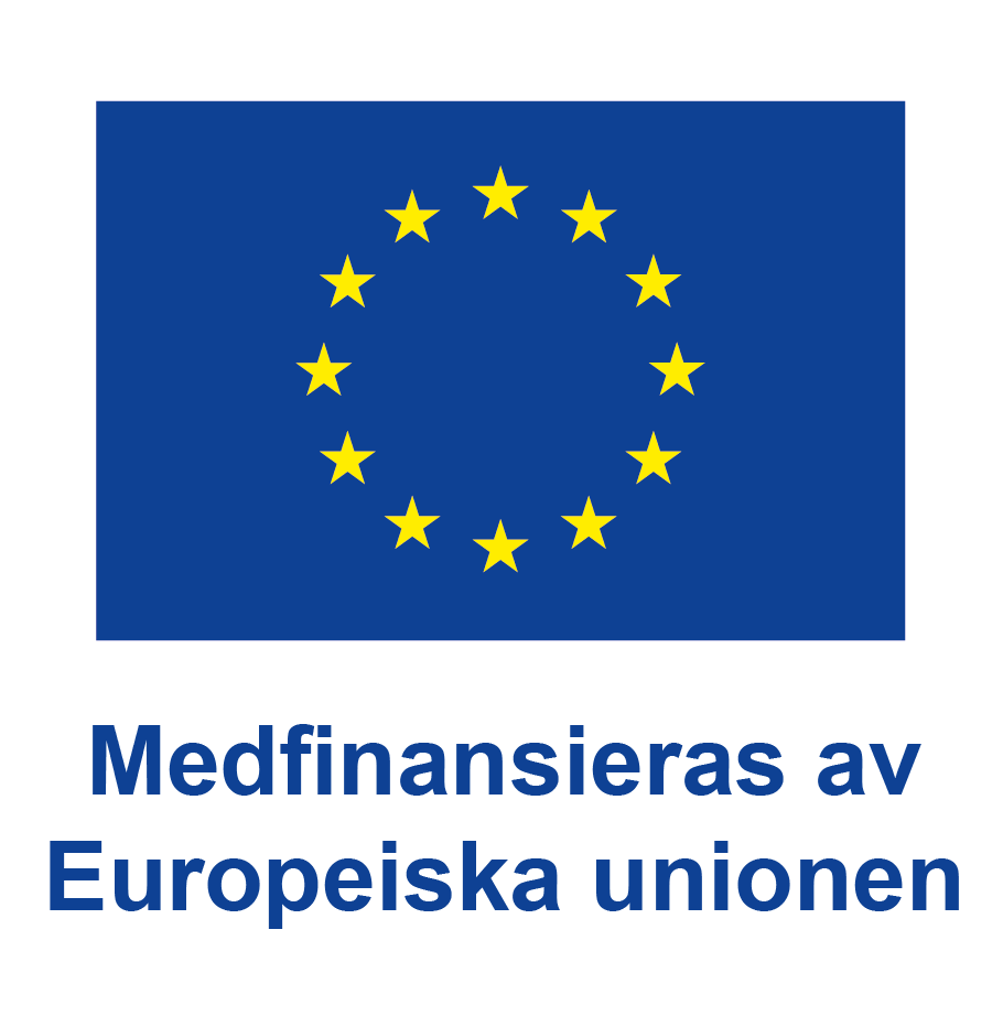 EU-logotyp med text som säger medfinansieras av Europeiska unionen. 