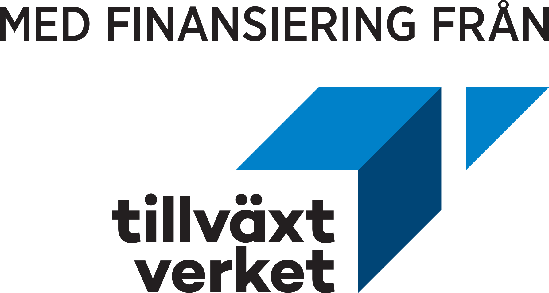 Finansierat av Tillväxtverket, logotyp