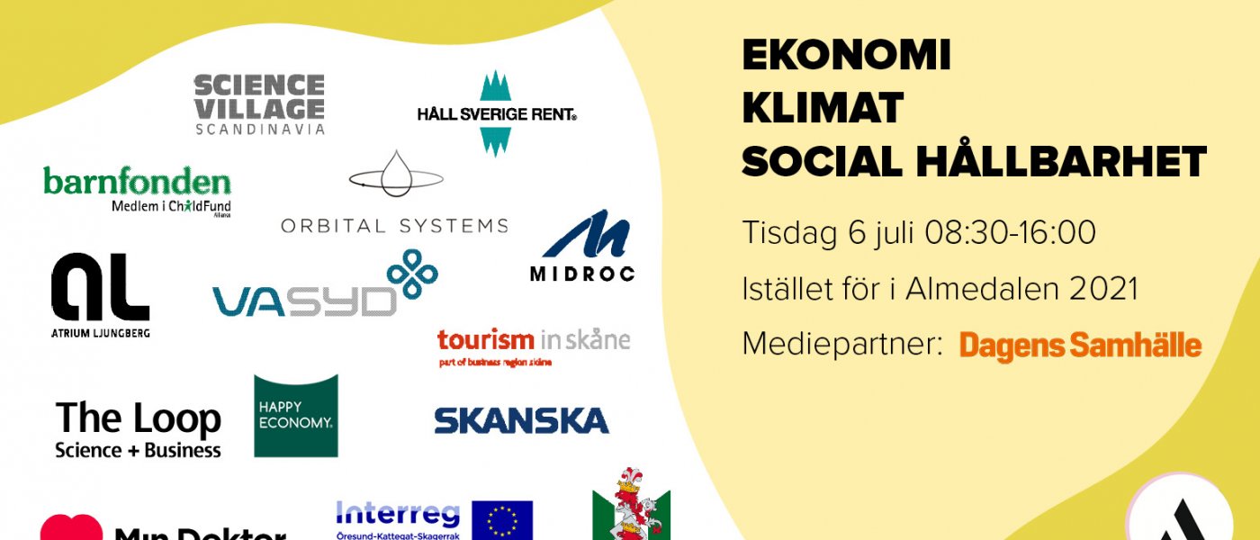 Ekonomi, klimat, social hållbarhet. Istället för i Almedalen 2021.