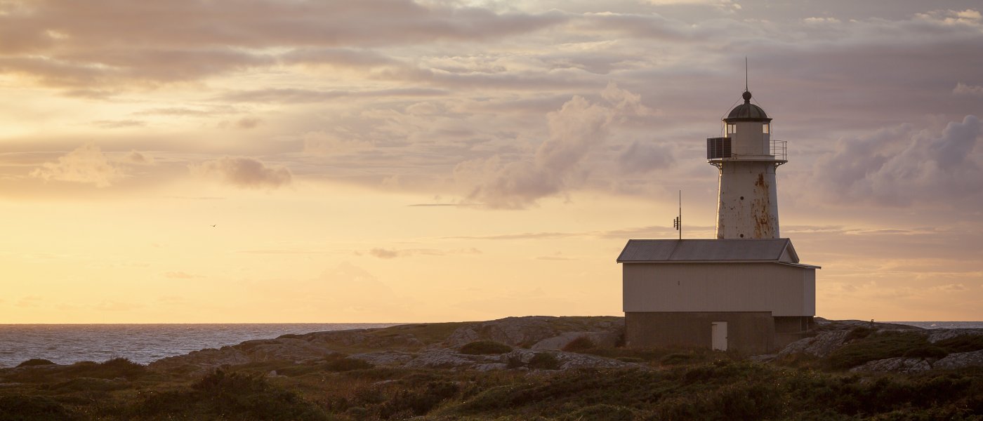 Fyr på Hallands väderö. Foto.