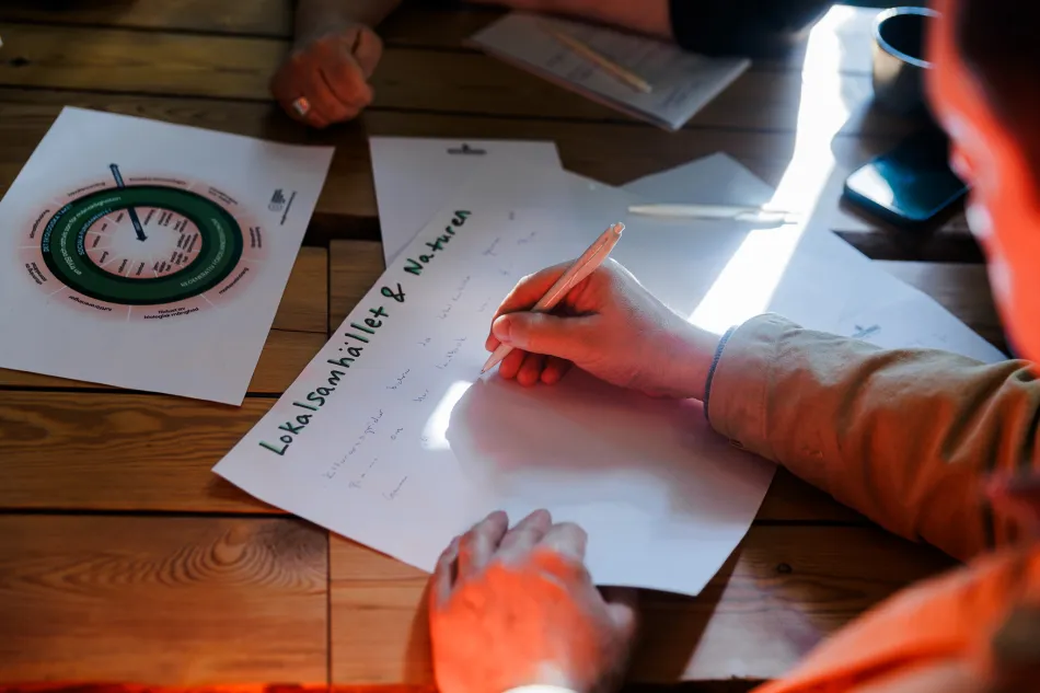 Människor arbetar i grupp