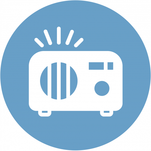Symbol för press och media (radio)